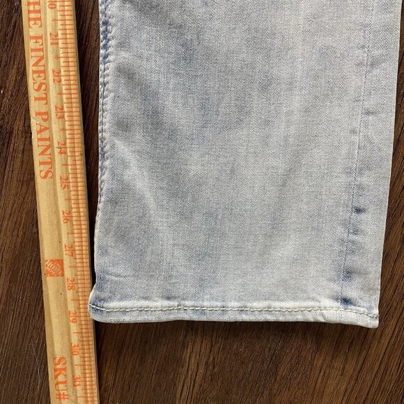 Buckle Salvage Supply Mayhem Bootcut Jeans 34x30 Light Blue Stretch Flap Pocket - Picture 8 of 11